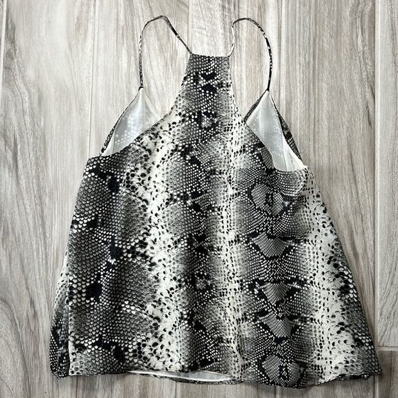 Elizabeth and James Silk Tank Top Animal Print with Tassels Size S Snake Print - Picture 5 of 5